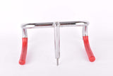 NOS Manubri Schierano Torino Stem (65mm, ~19) and Handlebar (29cm c-c) Set with Brake Levers and red Plastiche Cassano grips for Kids Road Bikes (manubrio di corsa bambini)