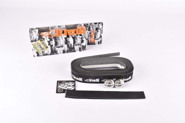 Cinelli Logo Velvet C Ribbon Handlebar Tape, black