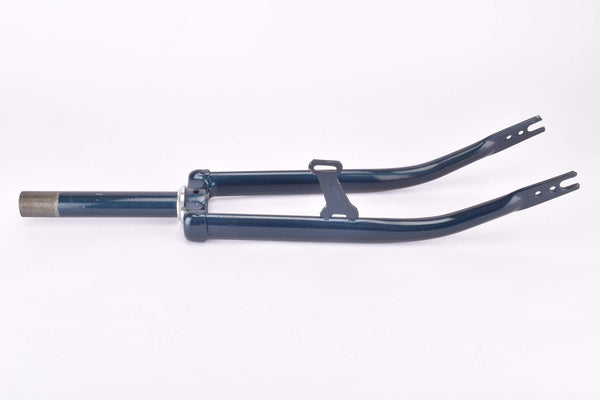 NOS 26" Dark Blue Steel Fork with a Braze-on for a Dynamo