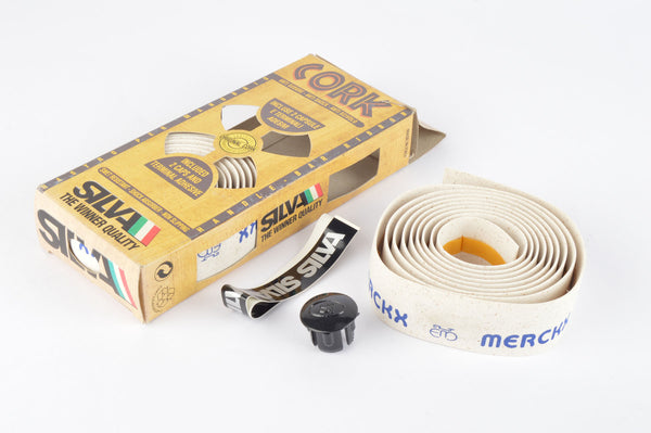 NEW Silva white Cork Eddy Merckx handlebar tape from the 1980s NOS/NIB