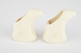 NOS Campagnolo Super Record / Record white brake lever hoods with shield logo