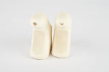 NOS Campagnolo Super Record / Record white brake lever hoods with shield logo