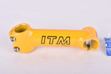 NOS/NIB Yellow ITM Racing Big One 1" ahead stem in size 130mm with 26.0 mm bar clamp size