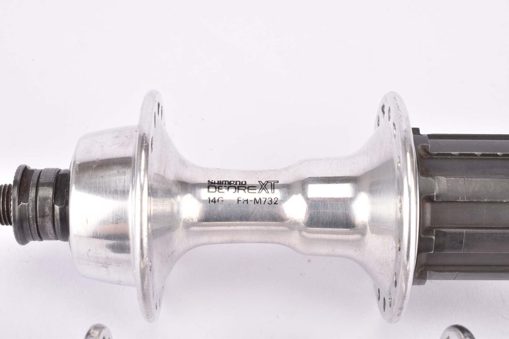 Jeu De Moyeux Shimano Deore XT M730/M731 Uniglide 7v Restauré - 32 Trous, Axes Titane - Vintage