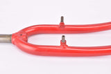 26" Red MTB Steel Fork with Eyelets for Fenders