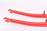 26" Red MTB Steel Fork with Eyelets for Fenders