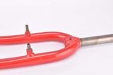 26" Red MTB Steel Fork with Eyelets for Fenders