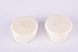 White Benotto handlebar end plugs