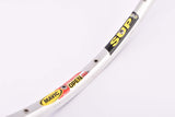NOS Silver Anodized Mavic Open Pro SUP MAXTAL UB Control single clincher Rim in 700c/622mm with 28 holes from the late 1990s - 2000s