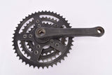 Black Ofmega triple crankset with 48/38/28 teeth and 170mm length from the 1990s / 2000s