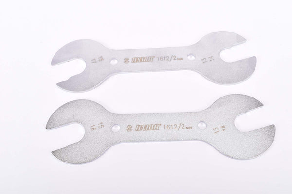 Unior Set of 13/14 x 15/16 and 13/14 x 15/17 mm double sided hub cone wrenches #1612PB (#1612/2 N05 and N06)