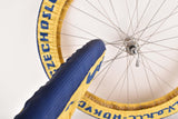 Blue and Yellow Favorit Rokycany Professional Team Service Wheel Cover Tire Saver Set