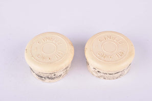 White Cinelli Milano handlebar end plugs form the 1960s