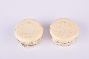 White Cinelli Milano handlebar end plugs form the 1960s
