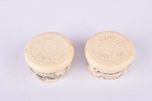 White Cinelli Milano handlebar end plugs form the 1960s