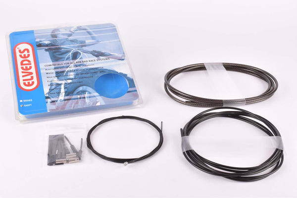 NOS/NIB Elvedes shifting cable set with black housing compatible for Shimano and Campagnolo