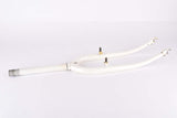 26" White MTB Steel Fork with Eyelets for Fenders