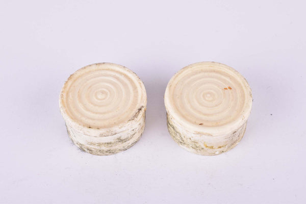 White Reg #273 handlebar end plugs