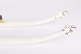 26" White MTB Steel Fork with Eyelets for Fenders