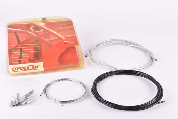 NOS/NIB CyclOn shifting cable set with silver housing compatible for Shimano and Campagnolo