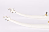 26" White MTB Steel Fork with Eyelets for Fenders