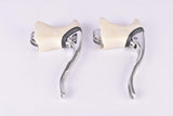 Shimano 105 #BL-1051 aero brake lever set with white hoods from the 1988