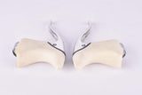 Shimano 105 #BL-1051 aero brake lever set with white hoods from the 1988