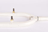 26" White MTB Steel Fork with Eyelets for Fenders
