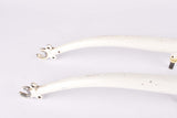 26" White MTB Steel Fork with Eyelets for Fenders