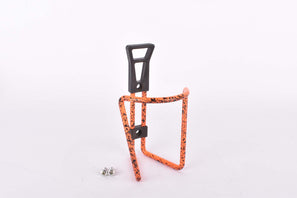 NOS neon orange black speckled water bottle cage