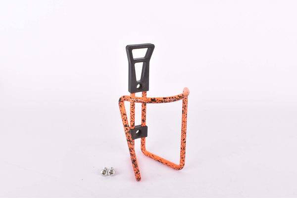 NOS neon orange black speckled water bottle cage