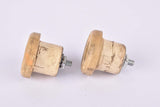 White Velox screw on handlebar end plugs from the 1950s