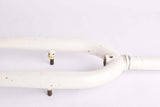 26" White MTB Steel Fork with Eyelets for Fenders