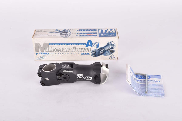 NOS/NIB ITM CNC Millennium Adjustable 1" (1 1/8") ahead stem in size 100mm with 25.8 mm bar clamp size