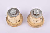White Velox screw on handlebar end plugs from the 1950s