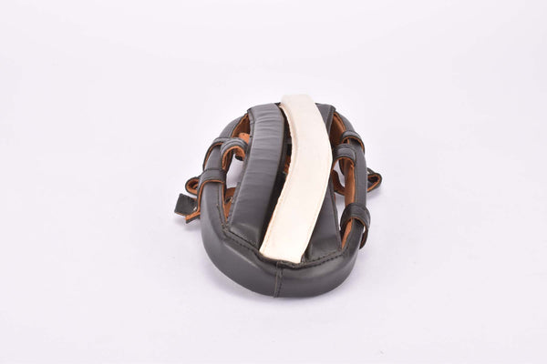 NOS Black and White leather helmet in size 53