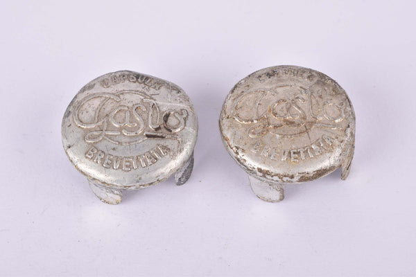 Gaslo Capsula Brevettata aluminum handlebar end plugs from the 1950s