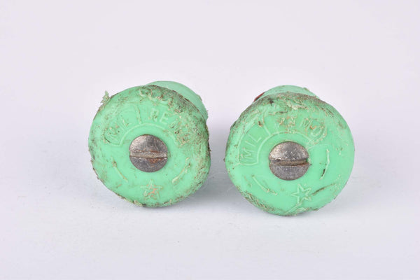 Green Milremo handlebar end plugs