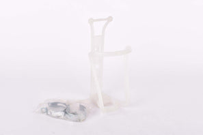 NOS white plastic water bottle cage