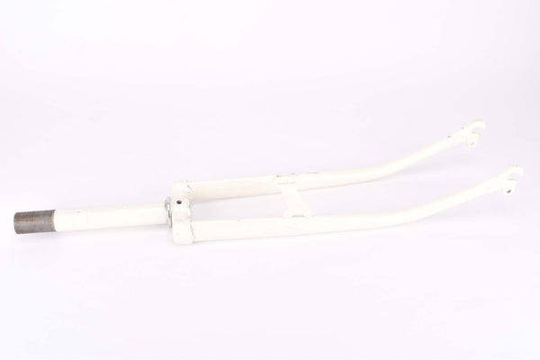 NOS 28" White Steel Fork with Eyelets for Fenders and Braze-on for a Dynamo