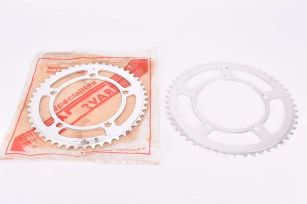 NOS Specialites Nervar Star Chainring Set with 52/48 teeth and 128 mm BCD from the 1970s - 1980s