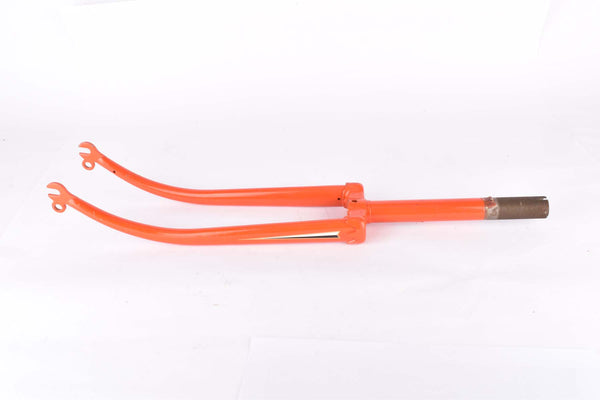 NOS Orange Peugeot Fork for integrated frame / fork locking system from the 1970s