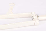 NOS 28" White Steel Fork with Eyelets for Fenders and Braze-on for a Dynamo