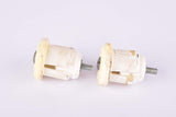 White Milremo handlebar end plugs