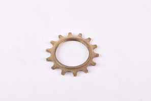 NOS Suntour golden steel Freewheel Cog, threaded on the inside, with 14 teeth from the 1970s / 80s