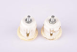 White Milremo handlebar end plugs