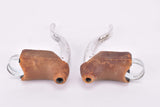 NOS CLB Sulky Competition (polished) Brake lever set with brown hoods from the 1970s / 1980s (poignée course / promotion)