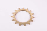 NOS Suntour golden steel Freewheel Cog, threaded on the inside, with 15 teeth from the 1970s / 80s
