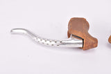 NOS CLB Sulky Competition (polished) Brake lever set with brown hoods from the 1970s / 1980s (poignée course / promotion)