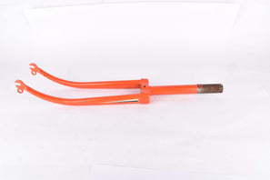 NOS Orange Peugeot Fork for integrated frame / fork locking system from the 1970s